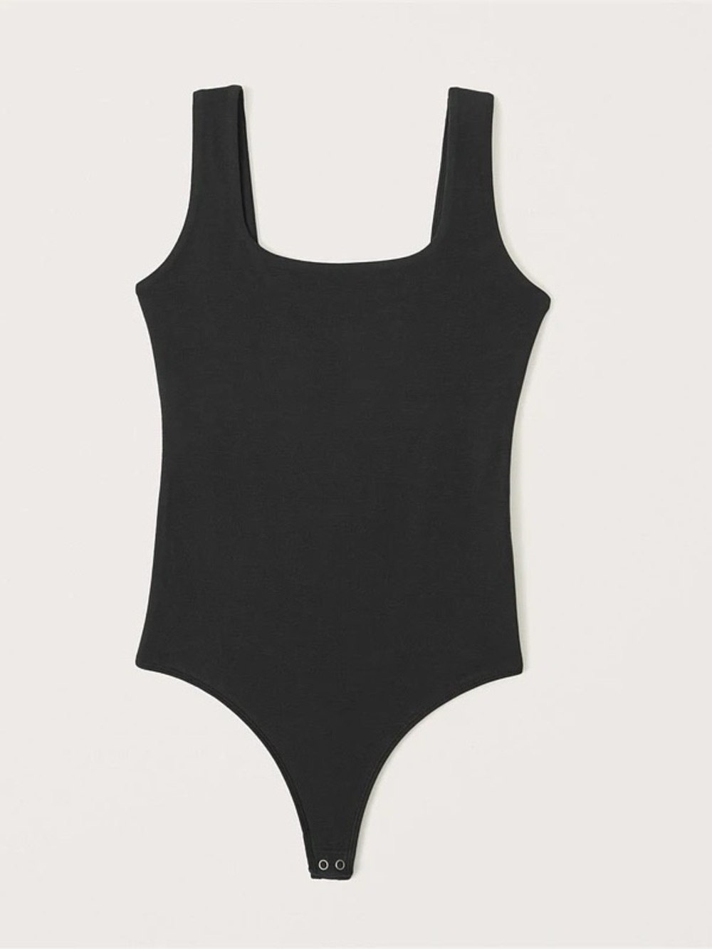 Abercrombie & Fitch Cotton Seamless Fabric Tank Bodysuit in Black